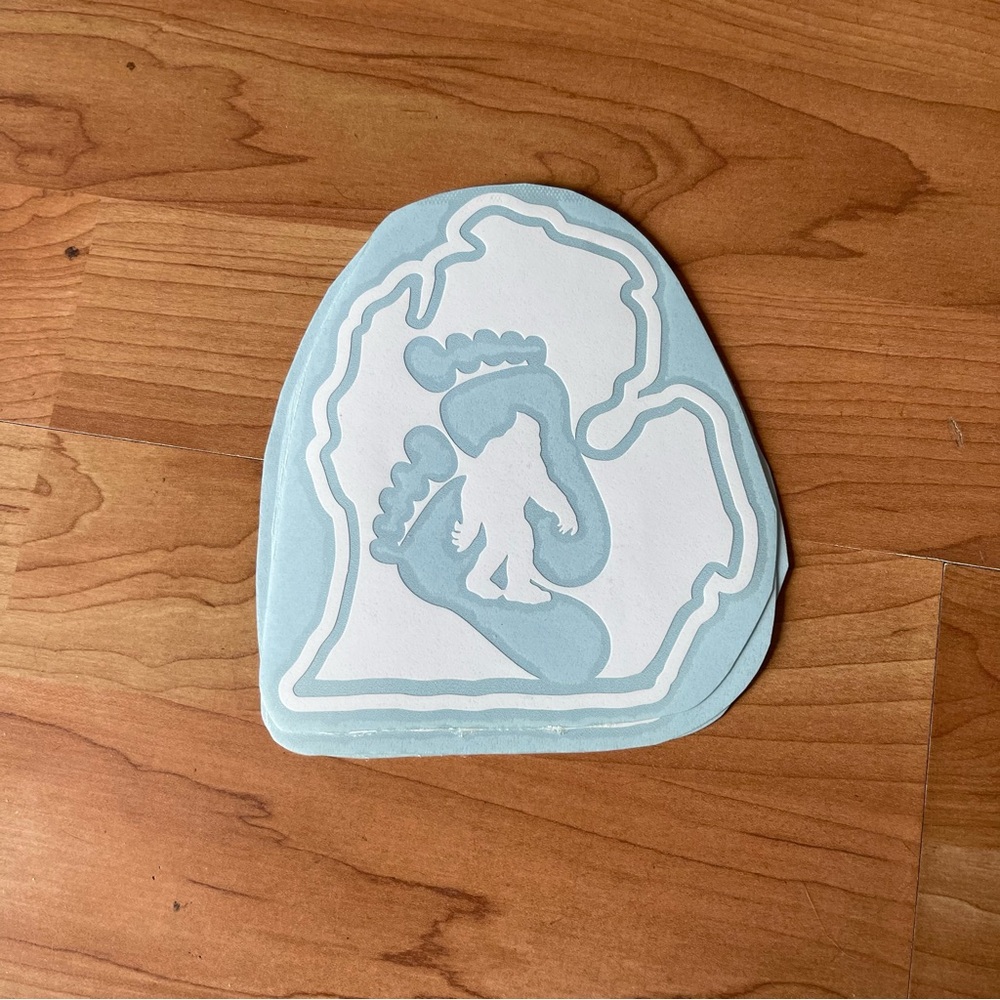 Bigfoot Footprint Michigan Sticker 2 pieces vinyl window decal
